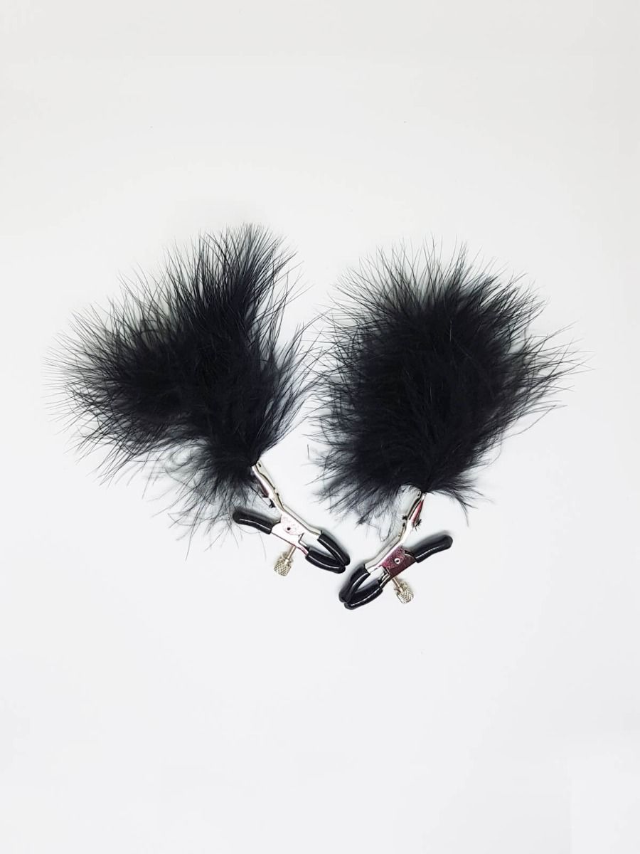 Feather Nipple Clips Black