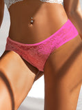 Pink Open Crotch Lace Panty